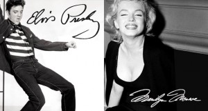 Análisis firma Marilyn Monroe y Elvis Presley